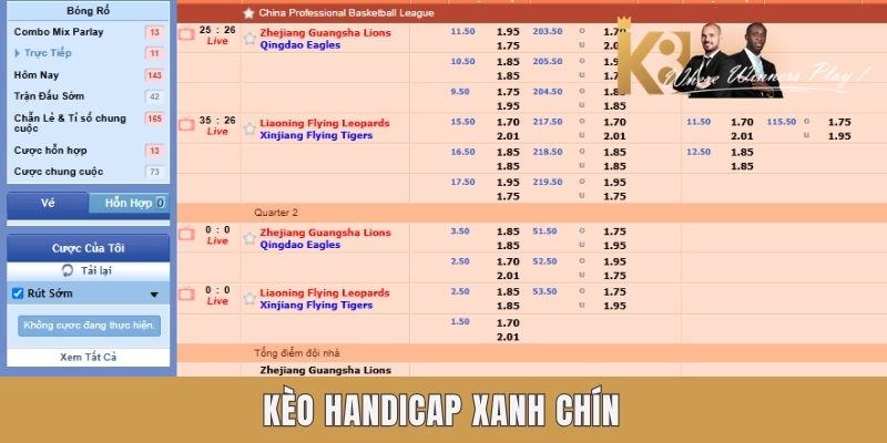 Kèo handicap xanh chín Kèo handicap xanh chín